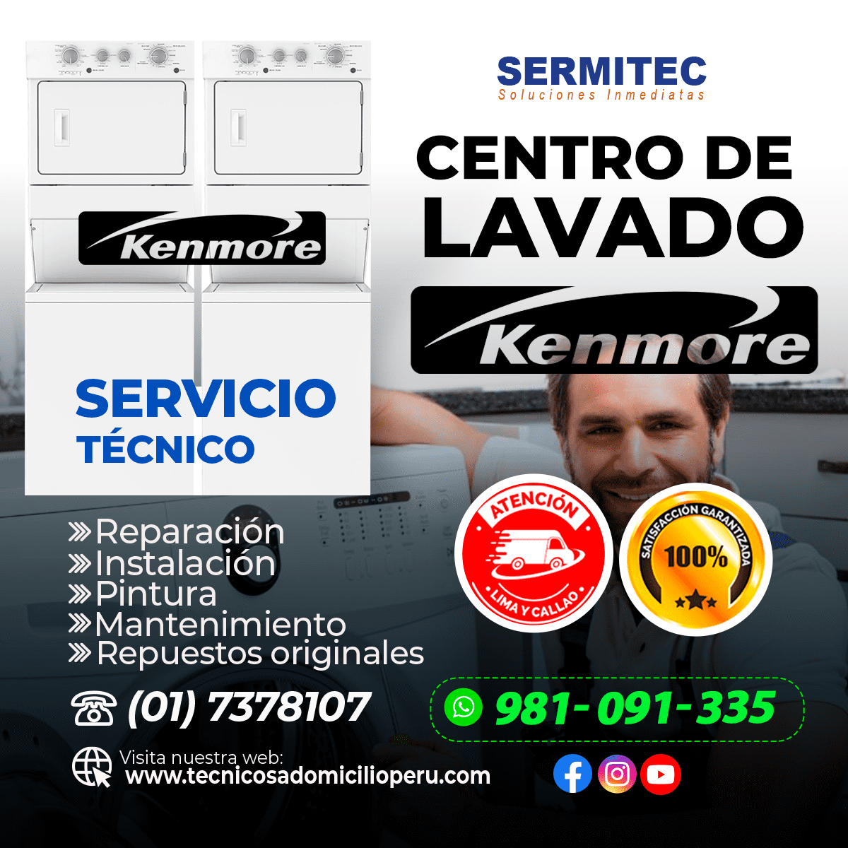  Servicio técnico a domicilio de lavadoras 7378107